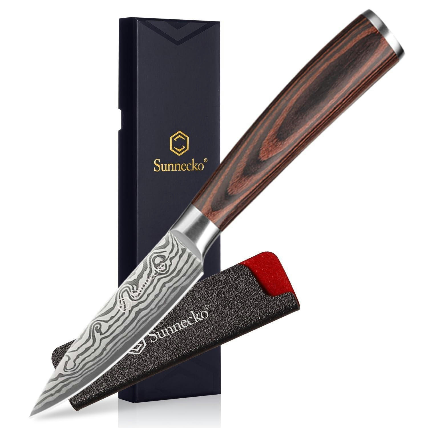 GEMÜSEMESSER 9 cm mit ergonomischem Griff - Silberfarben, Metall (20cm)