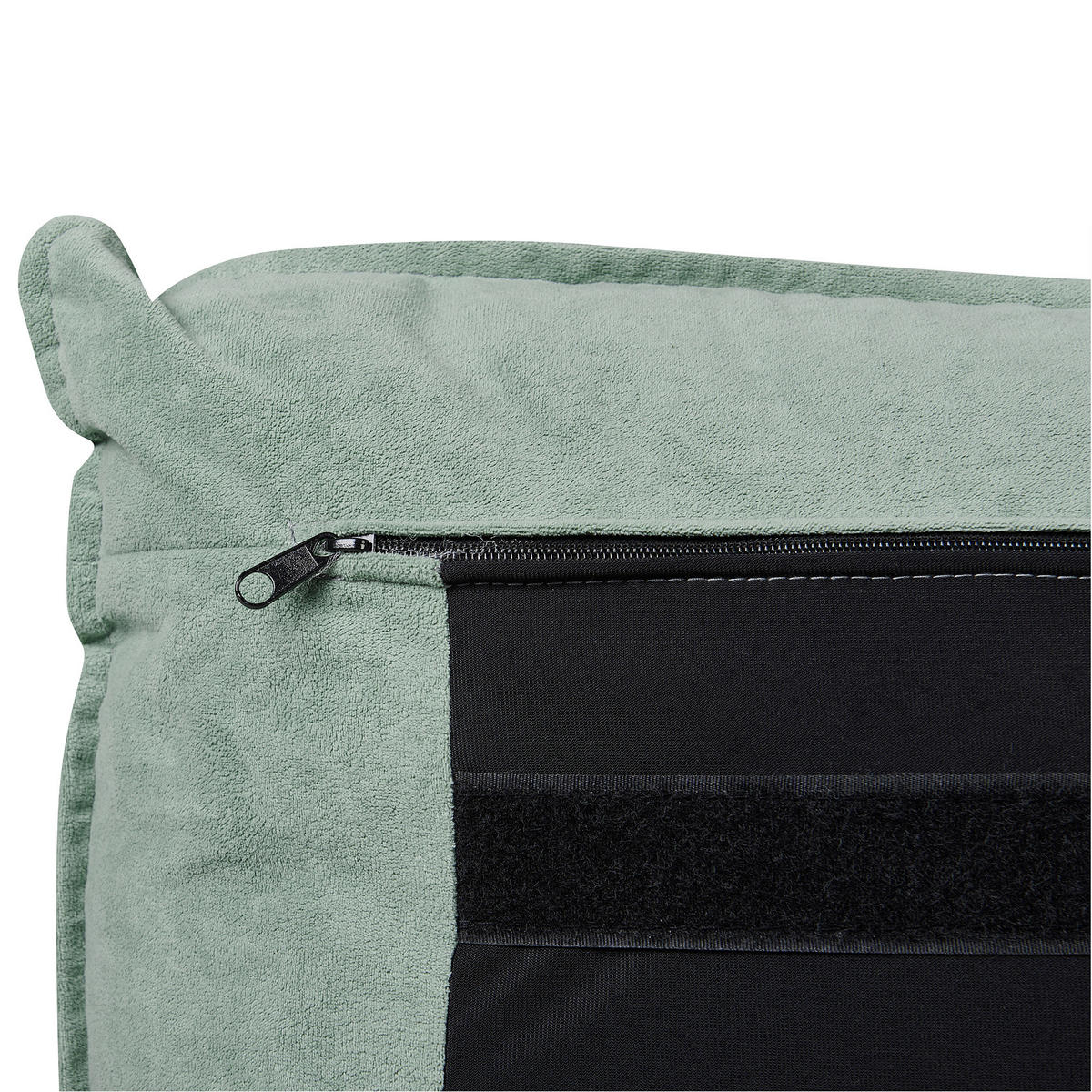 WASSERBETT 160/200 cm Mintgrün Bajonna - Schwarz/Mintgrün, Textil (160/200cm) - Beliani