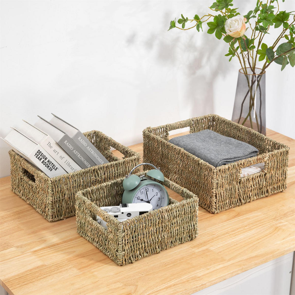 AUFBEWAHRUNGSKÖRBE CABO - Naturfarben, Naturmaterialen (34/13/28cm) - IDIMEX