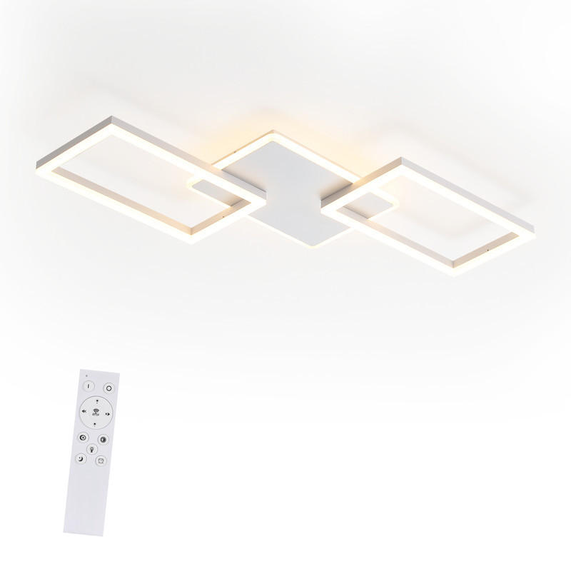 LED-DECKENLEUCHTE Finch II 80/45/7cm - Weiß, Metall (80/45/7cm) - Nettlife