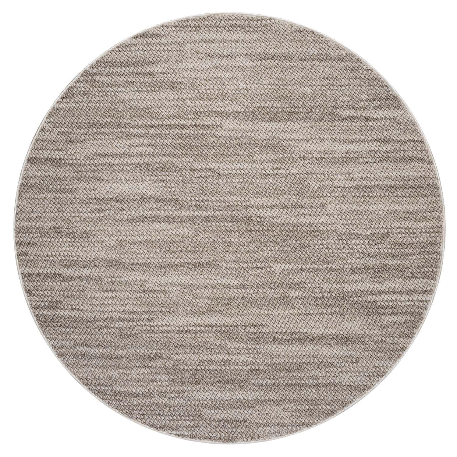 KURZFLOR-TEPPICH Lindo 8843 Taupe 120x120 cm Rund - Taupe, Textil (120/120cm) - carpet city