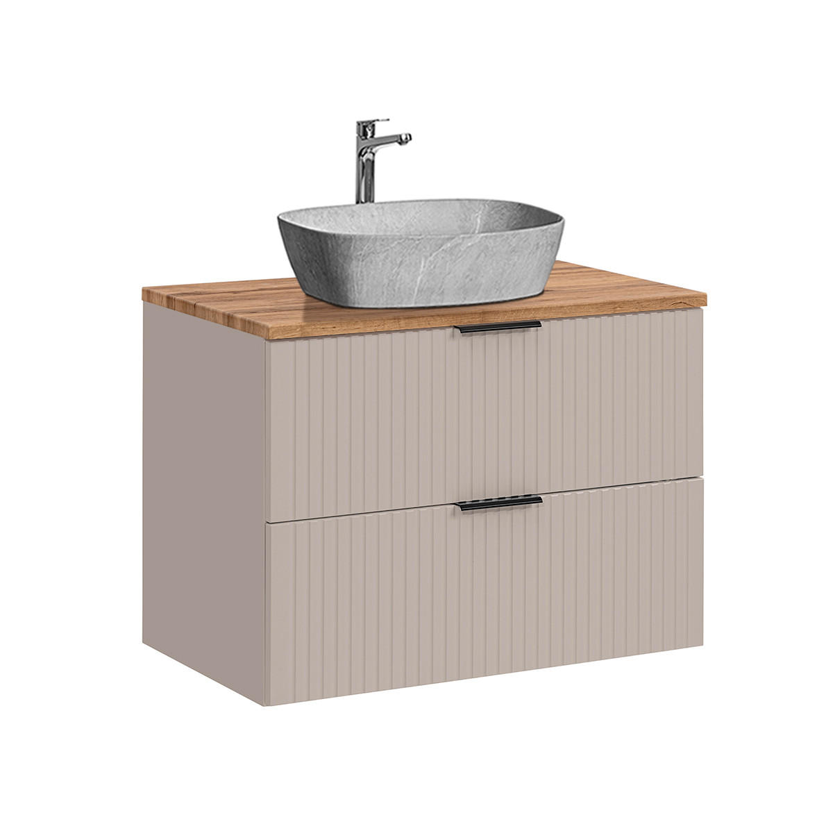 WASCHTISCH 80.6cm Adriel Beige - Beige, Holzwerkstoff (80.6/59/46cm) - Petits-meubles