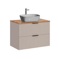 WASCHTISCH 80.6cm Adriel Beige - Beige, Holzwerkstoff (80.6/59/46cm) - Petits-meubles