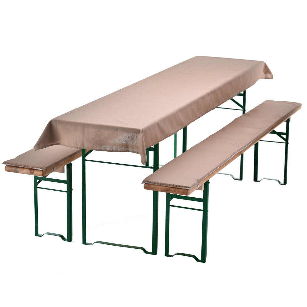 BIERBANKAUFLAGEN Set 240x70 cm Beige - Beige, Textil (70/240cm) - NYVI