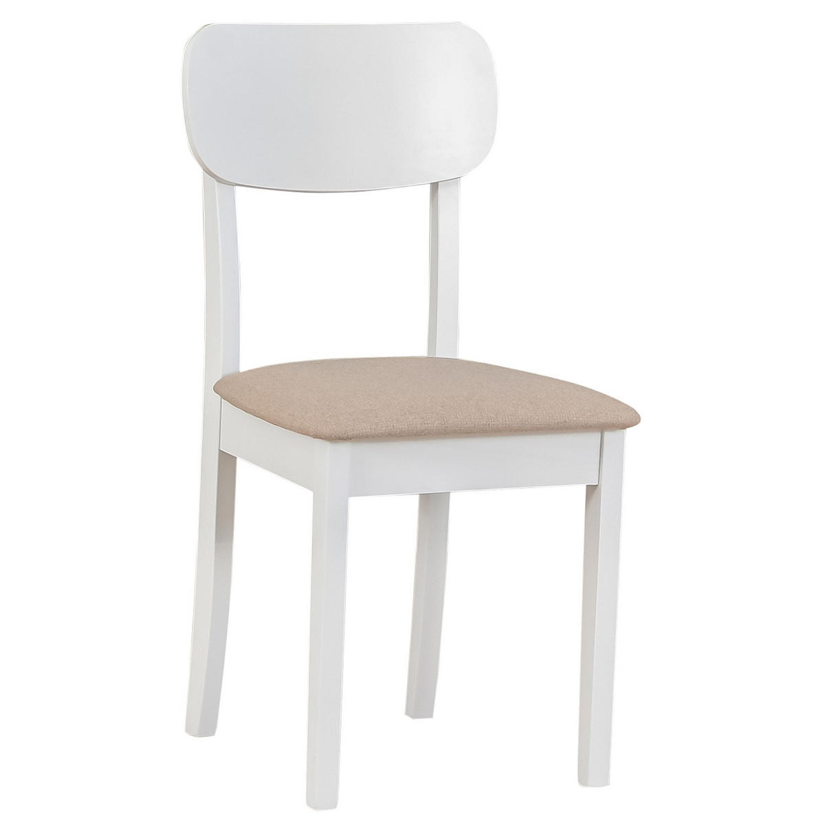 HOLZSTUHL Noeles Beige/Weiß - Beige, Holz/Textil (43/86/40cm) - Selsey