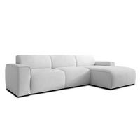 ECKSOFA L Form Didim mini Ivory 310/165/78 cm – stilvolle kleine Eckcouch R - Greige/Champagner, Kunststoff/Textil (310/165cm) - AX Living