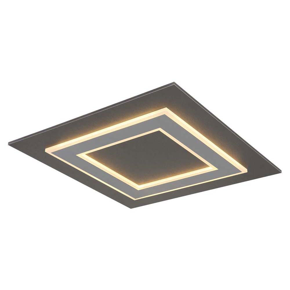 LED DECKENLEUCHTE Metall Acryl Anthrazit - Anthrazit, Metall (48/48/4.6cm) - Globo Lighting