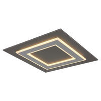 LED DECKENLEUCHTE Metall Acryl Anthrazit - Anthrazit, Metall (48/48/4.6cm) - Globo Lighting