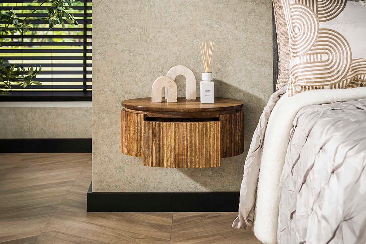 NACHTTISCH HEVE Holz Mango - Braun, Holz (50/20/35cm) - KAWOLA