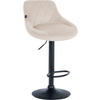 BARHOCKER Stoff creme - Creme/Schwarz, Textil/Metall (46/83/49cm) - CLP