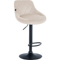 BARHOCKER Stoff creme - Creme/Schwarz, Textil/Metall (46/83/49cm) - CLP