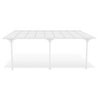 PERGOLA / CARPORT Kleo Weiß 5,5m x 3m - Weiß, Metall (556/270/300cm) - Cazeboo