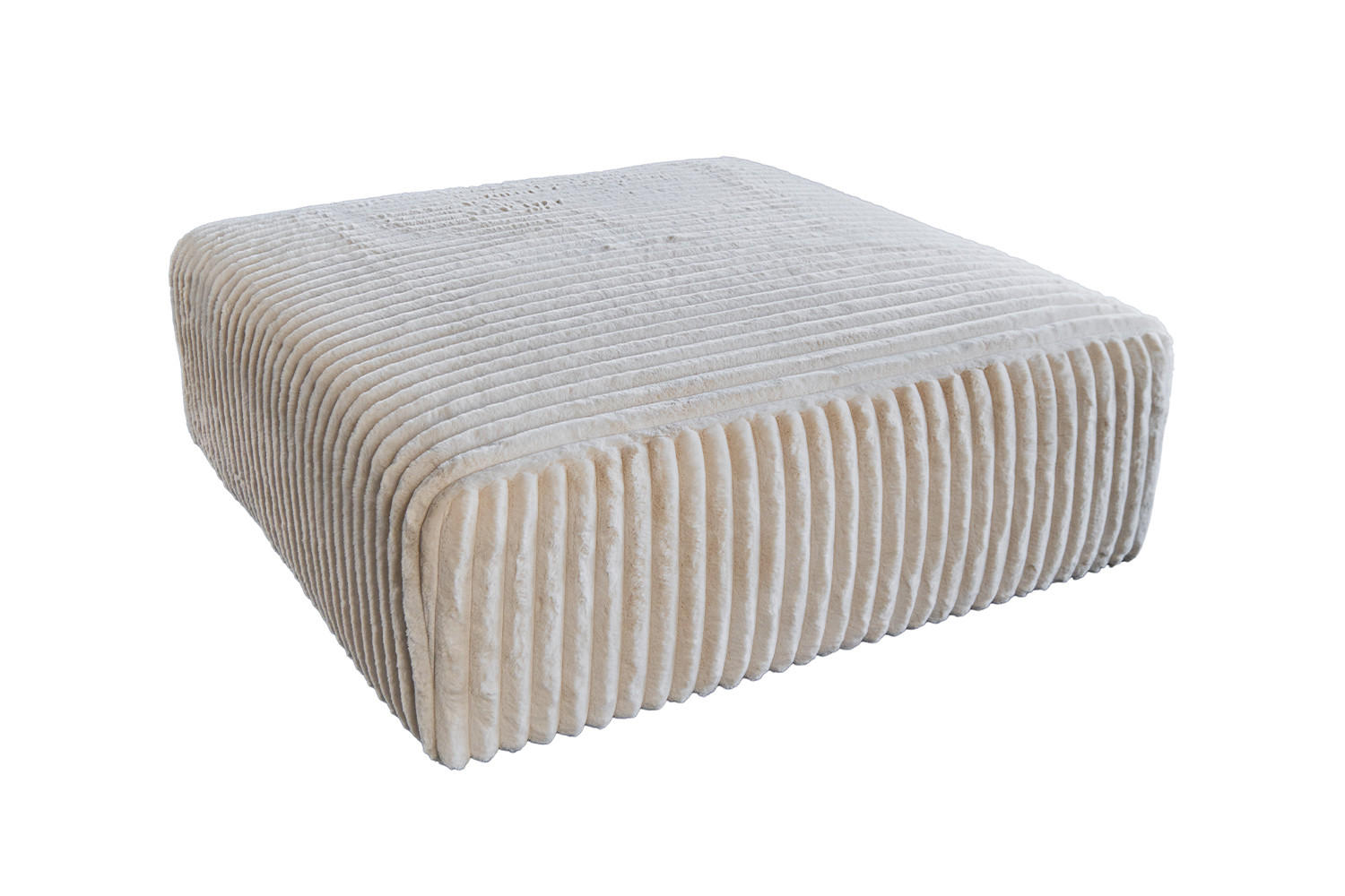 SITZELEMENT MODULSOFA WIOLO SOFT Cremeweiß Cord - Creme/Schwarz, Kunststoff/Textil (111/43/111cm) - KAWOLA