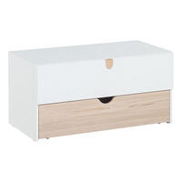 KOMMODE 2 Schubladen, davon 1 beweglich - Stige - 94/47/49 cm - Weiß, Holzwerkstoff (47/49/94cm) - Calicosy