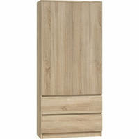 KLEIDERSCHRANK sz07 sonoma - Sonoma Eiche, Holzwerkstoff (86/180/57cm) - roe furniture