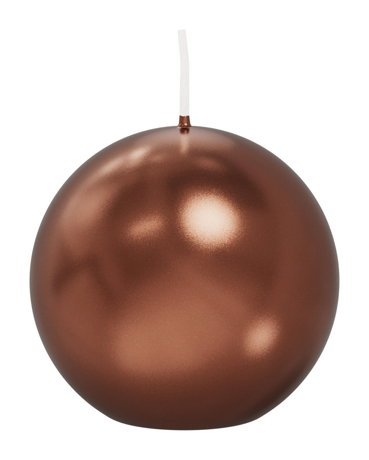 KUGELKERZEN Kupfer Ø 6 cm, 16 Stück - Kupferfarben, Paraffin (6/6/6cm) - Wiedemann Kerzen