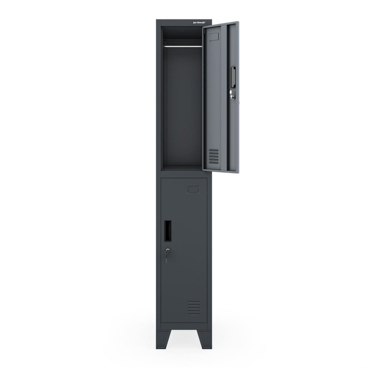 MITARBEITER-GARDEROBENSCHRANK BARTEK 1 PLUS - Anthrazit, Metall (29/172/45cm)