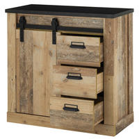 KOMMODE Shelton-61 - Braun, Holzwerkstoff (93/91/43cm) - Lomado