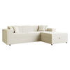 ECKSOFA Santos L, Seite: Rechts - Creme/Schwarz, Holzwerkstoff/Kunststoff (253/166cm) - MIRJAN24