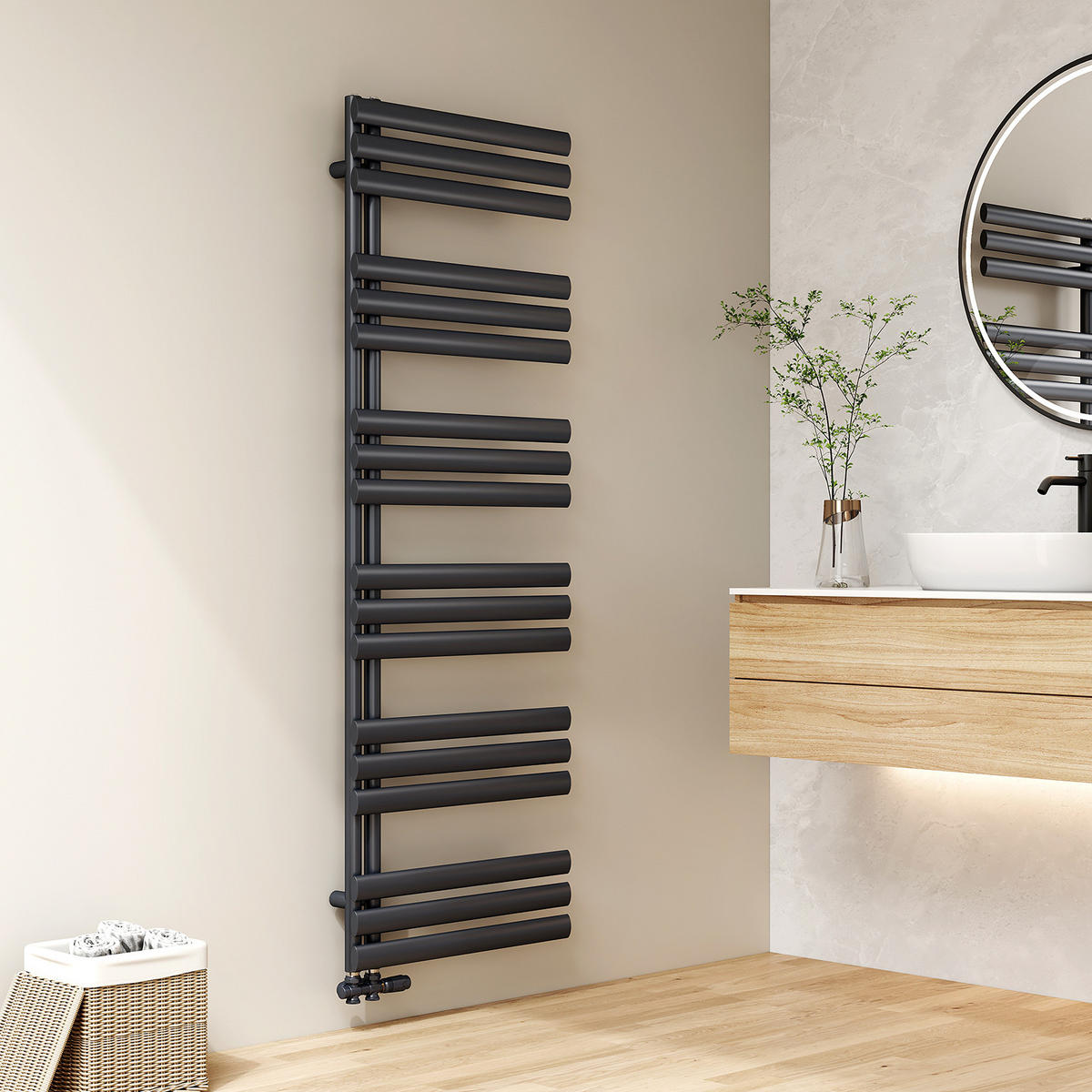 HEIZKÖRPER wasserführend Anthrazit 174/60/6,6 cm - Anthrazit, Metall (60/174/6.6cm) - EMKE