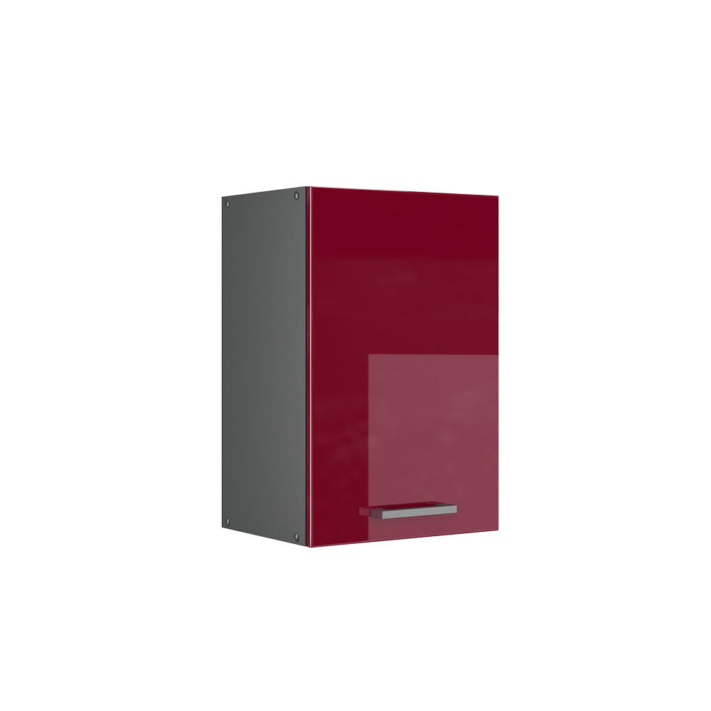HÄNGESCHRANK R-Line Bordeaux Hochglanz 40 cm - Bordeaux/Anthrazit, Holzwerkstoff (40/60/31cm) - Vicco