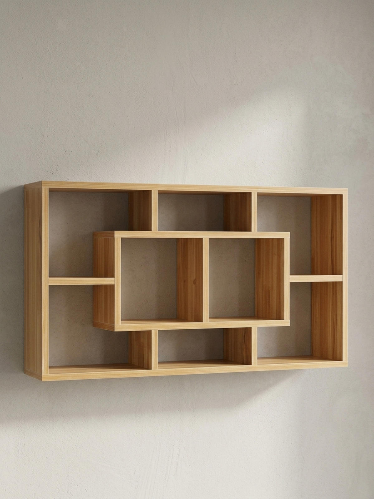 WANDREGAL RUR MDF Melaminbeschichtet Modern, Braun 85x16x48 cm - Braun, Holz (85/48/16cm) - KADIMA DESIGN