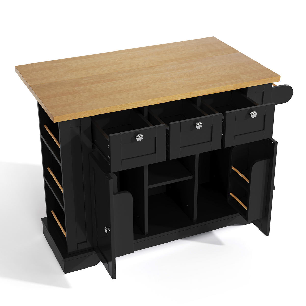KÜCHENINSEL Rustikal 132 cm mit Steckdose & Klappplatte - Multicolor, Holz (70/87/132cm) - SHOPENTRA
