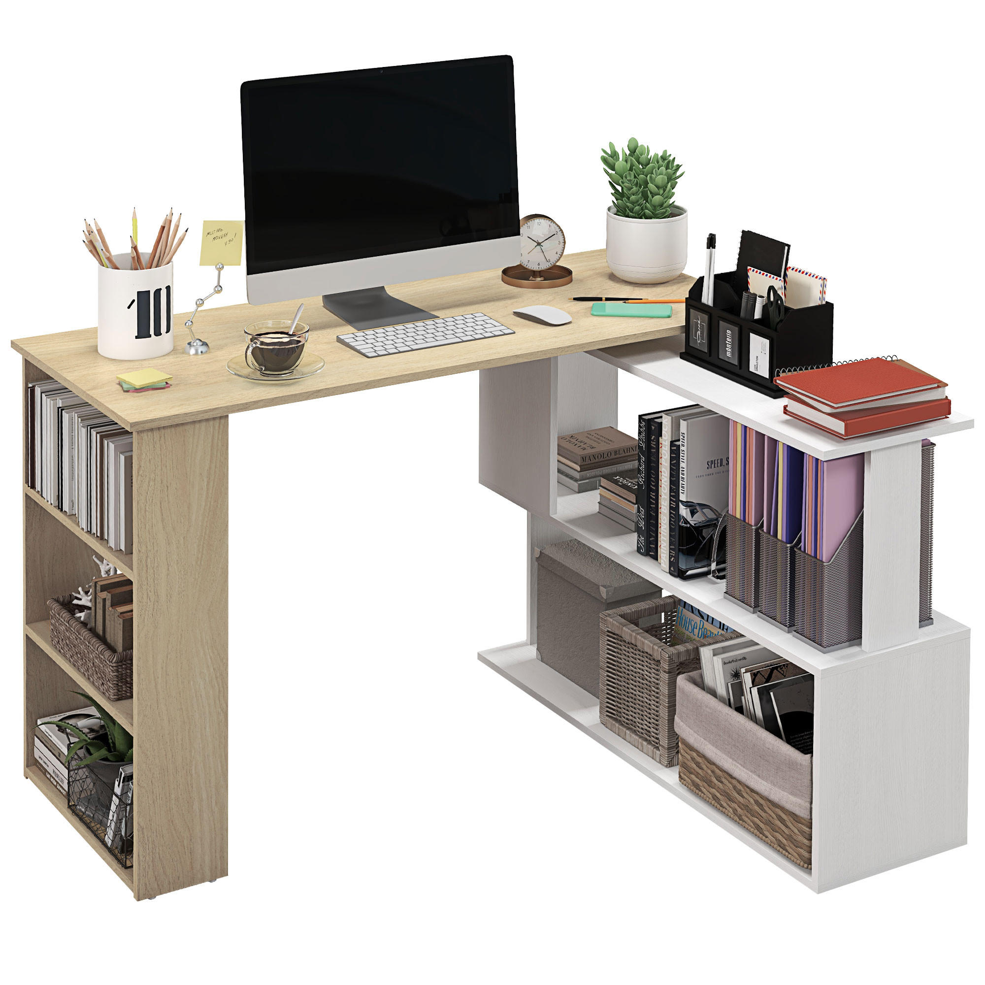 ComfortXL Schreibtisch Natur 110x74.5x120 cm