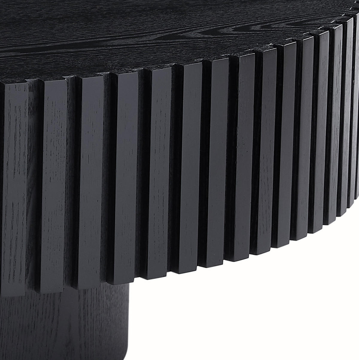 COUCHTISCH 80/80/35 cm schwarz aus MDF mit umlaufender Rille - Schwarz, Holzwerkstoff (80/80/35cm) - OKWISH