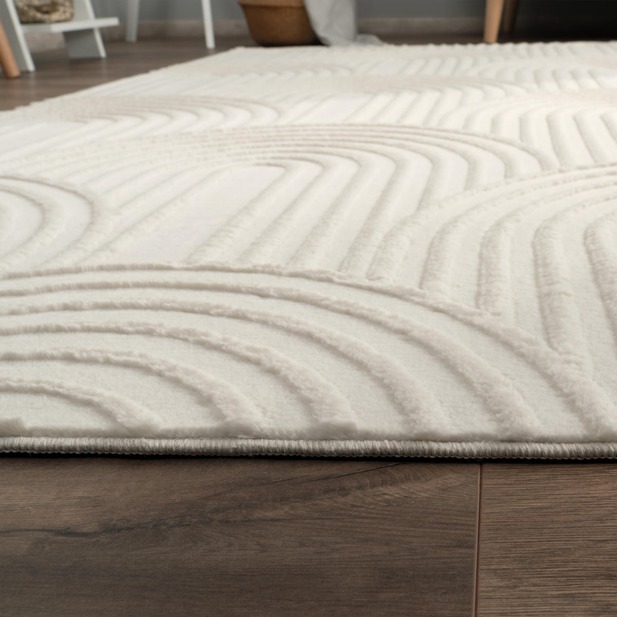 KURZFLORTEPPICH 160/220 cm Lelystad 524 - Creme, Textil (160/220cm) - Paco Home