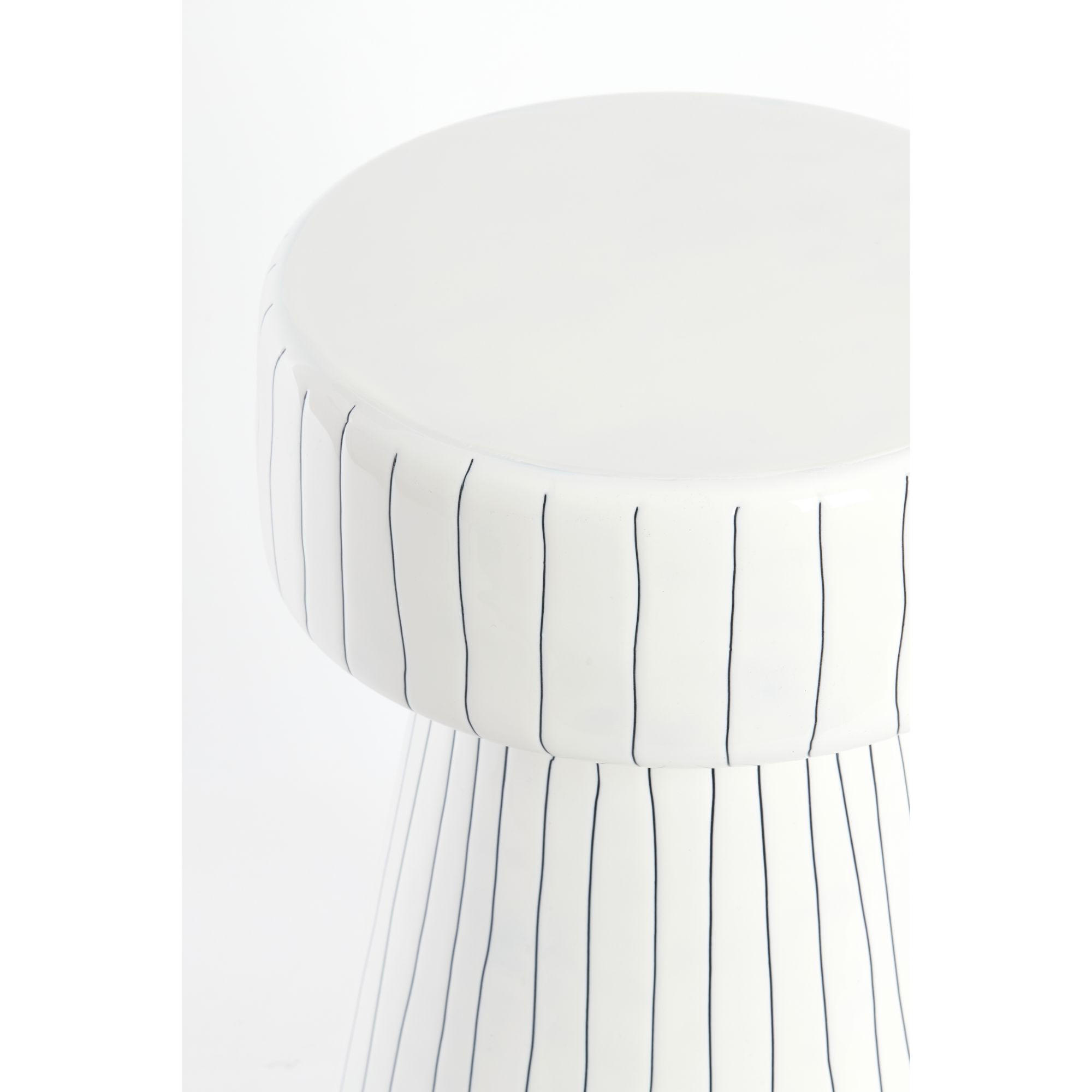 BEISTELLTISCH Dakwa Weiß 29/29/47 cm - Weiß, Metall (29/29/47cm) - Light & Living