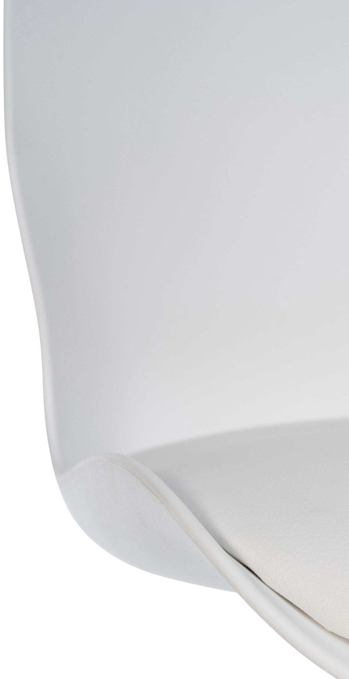 BARHOCKER 2er Set Kunststoff weiß - Chromfarben/Weiß, Kunststoff/Textil (39/82/42cm) - CLP