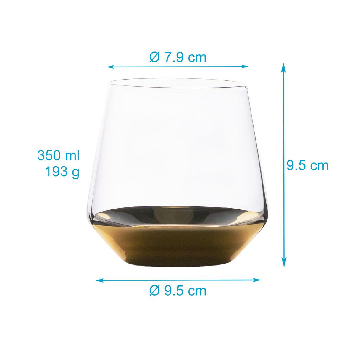 WASSERGLAS SET 350 ml (2-tlg) - Transparent, Glas (0.35L) - Intirilife