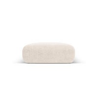 POUF Molino aus Chenille-Stoff leichtes beige - Creme, Textil (100/36/100cm) - Micadoni