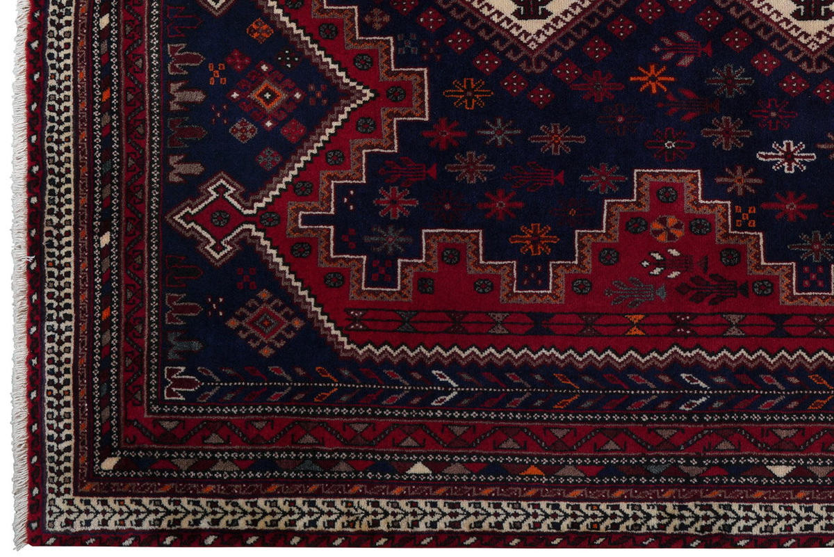 TEPPICH Afshar Blau 241/176 cm Schurwolle - Blau, Textil (176/241cm) - Looma