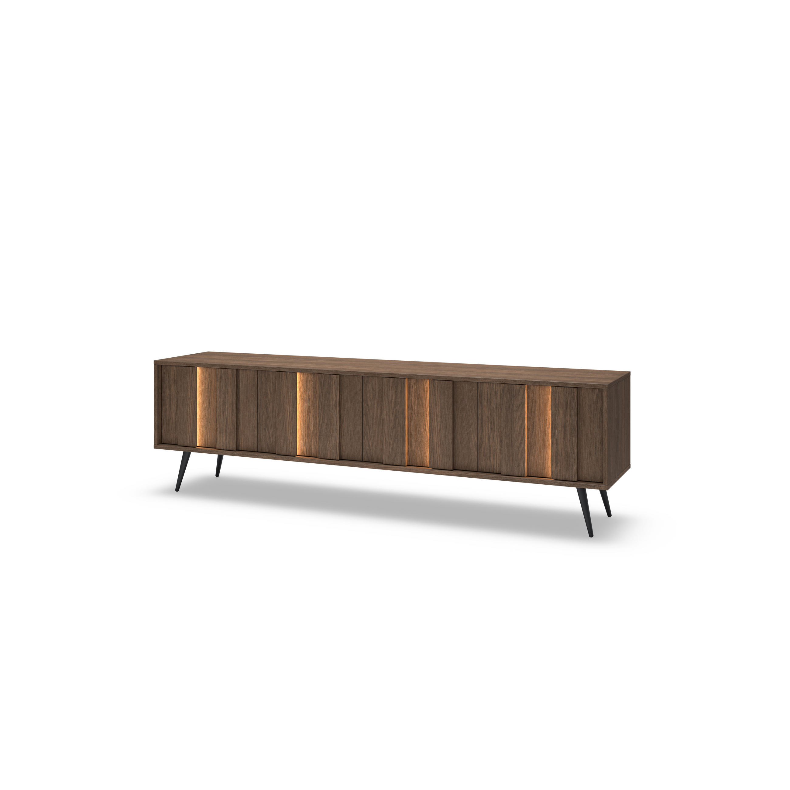 TV-SCHRANK: Dunin-Eiche, 183,3 x 53,6 x 40 cm - Eichefarben, Holzwerkstoff (183.3/53.6/40cm) - 3XE LIVING
