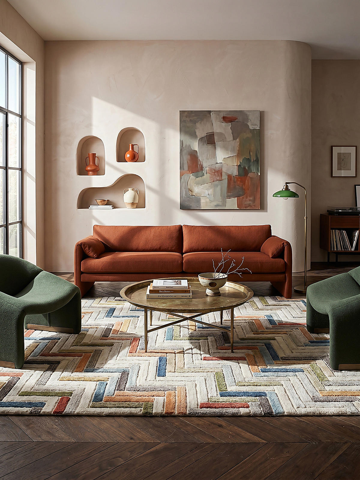 WOLLTEPPICH ESK, geometrisch, Florhöhe 10 mm, Bunt, 160 x 230 cm - Multicolor, Textil (160/230cm) - KADIMA DESIGN