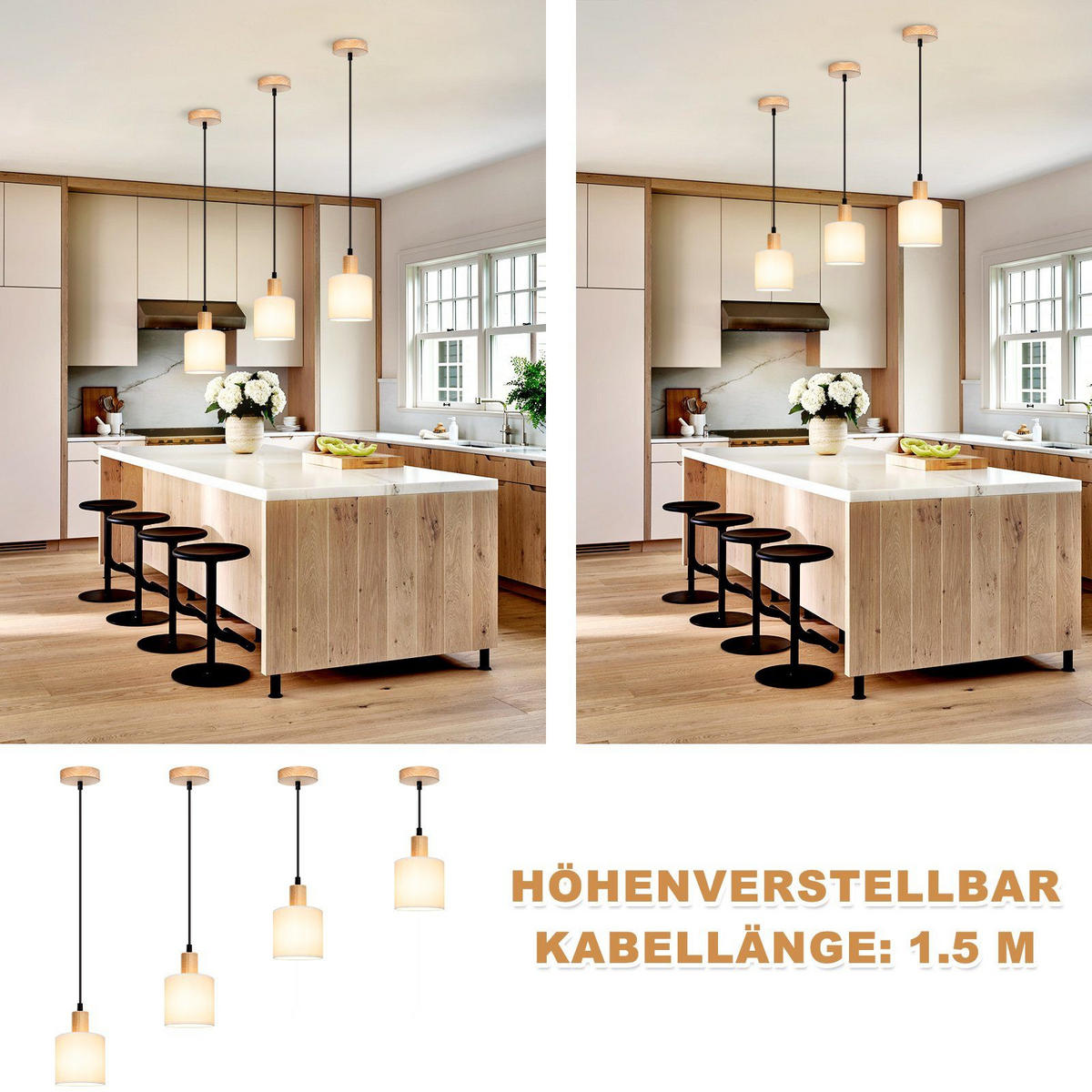 PENDELLEUCHTE Maximilian 10/2.5/173 cm - Weiß, Metall (10/2.5/173cm) - ZMH