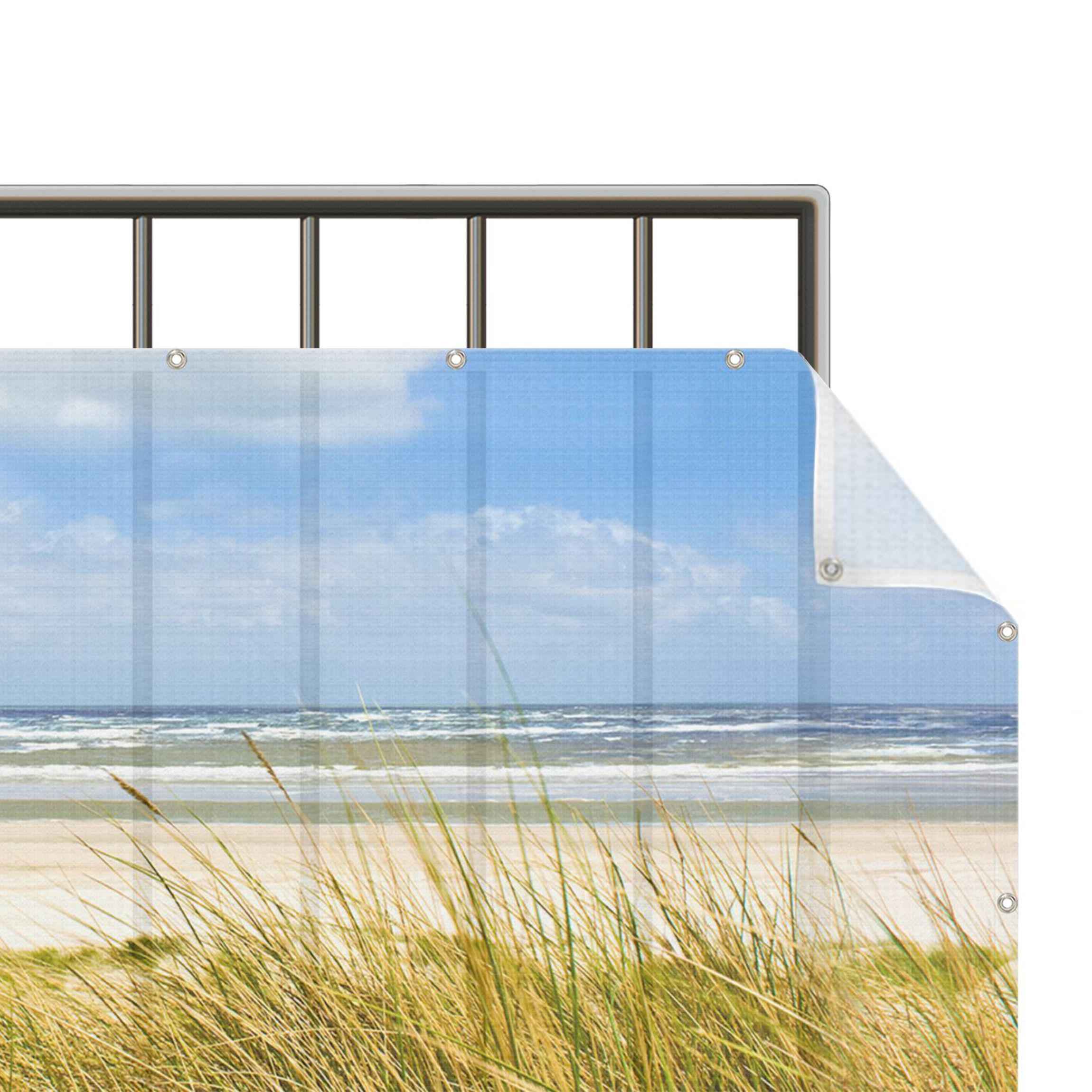 BALKON SICHTSCHUTZ An der Nordseeküste 700/100 cm - Blau, Kunststoff (700/100cm) - Bilderwelten