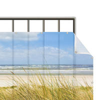 BALKON SICHTSCHUTZ An der Nordseeküste 200/100 cm - Blau, Kunststoff (200/100cm) - Bilderwelten