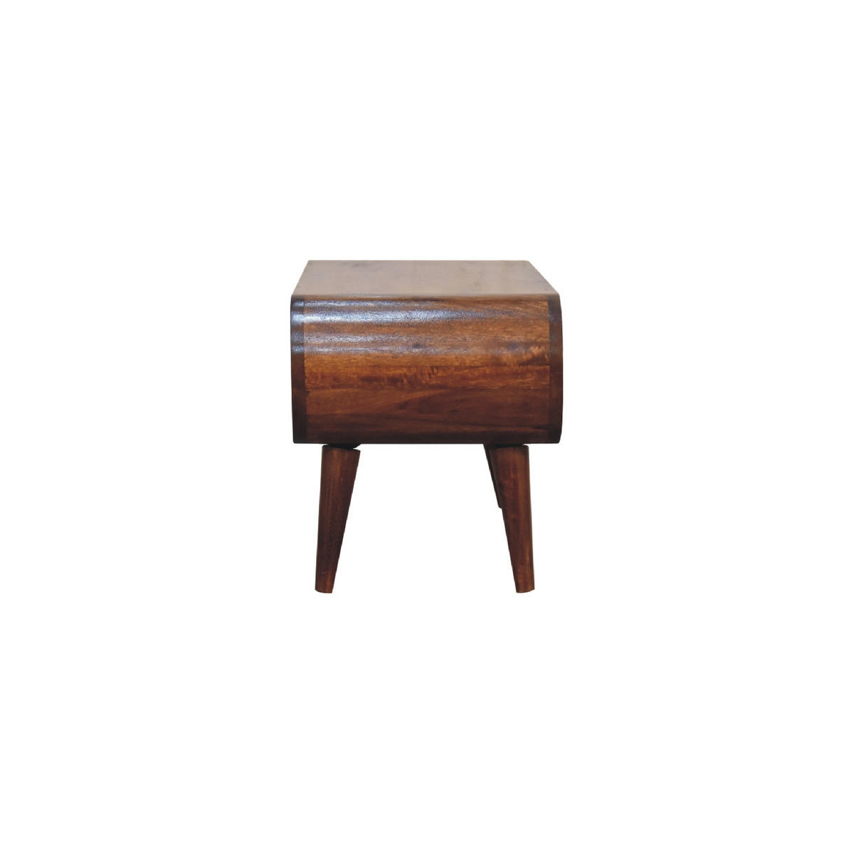 COUCHTISCH aus Massivholz - Kastanienfarben/Messingfarben, Holz/Metall (35/90/40cm) - Artisan Furniture