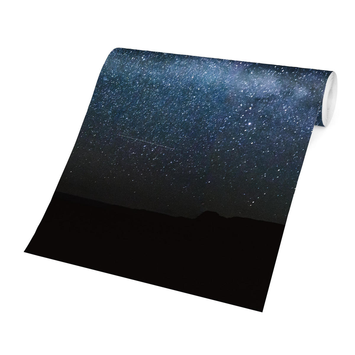 FOTOTAPETE Leuchten des Sternenhimmels 192/192 cm - Schwarz, Papier (192/192cm) - Bilderwelten