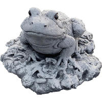 STEINFIGUR Frosch Frösche frostfest wetterfest Gartenfigur - Grau, Stein (18/12/19cm) - stoneandstyle