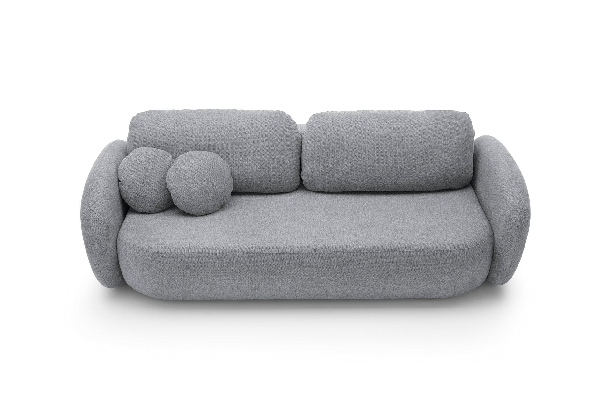 Masseno Bettsofa Grau 238x86.5x101 cm