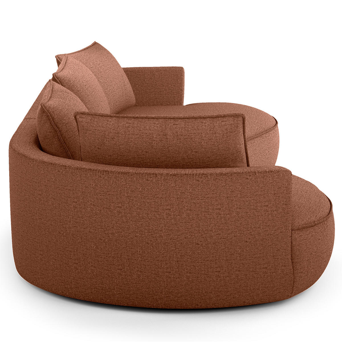 BIGSOFA - Beige/Schwarz, Kunststoff/Textil (322/82/154cm) - home24