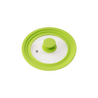 UNIVERSAL-GLASDECKEL, 16/18/20 cm, grün klein - Grün, Glas (20/20/5cm) - bremermann