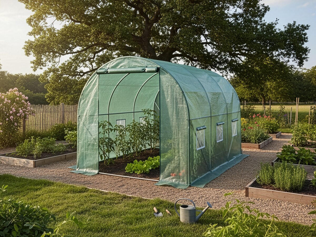 GEWÄCHSHAUSFOLIE lys Grün - Grün, Kunststoff (200/180/300cm) - Habitat Garten