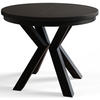 ESSZIMMERTISCH LOFT, ausziehbarer Tisch 100 cm/180 cm, Farbe: Schwarz, mit Metallbeinen in Farbe Schwarz - Schwarz, Holzwerkstoff (100/100/76cm) - Alpi-Möbel