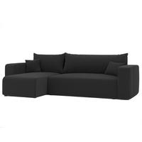 ECKSOFA Luna Mit Schlaffunktion - Schwarz, Holzwerkstoff/Textil (248/145cm) - Fun Möbel