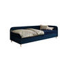BOXBETT MIKO 100x200 mit Matratze H3, Bonell und Topper RIVIERA 81+LINCOLN 77 - Dunkelblau, Textil (100/200cm) - Bedante
